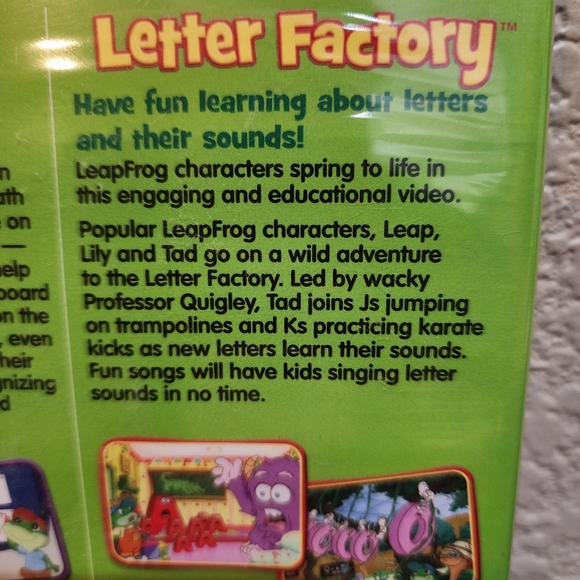 Leap Frog Learning Double Feature DVD: Math Adventure to the Moon/Letter Factory - Picture 8 of 9